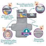 Portable Diaper Changing Pad, Portable Changing pad for Newborn Girl & Boy - Baby Changing Pad with Smart Wipes Pocket – Waterproof Travel Changing Kit - Baby Gift by Kopi Baby - Image 2